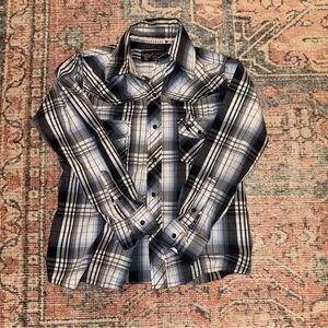 Pearl snap kids Black and White